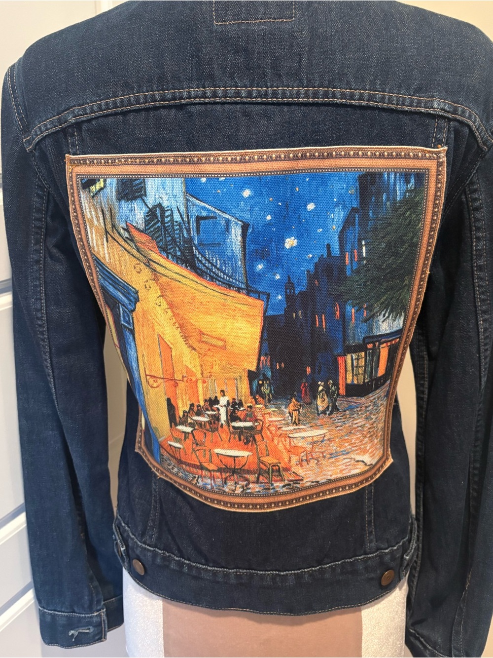 One-of-a-Kind Upcycled Denim Jacket Denim Jacket Vincent Van Gogh Size S